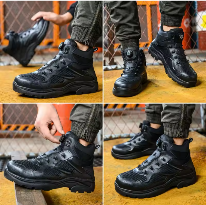 Unzerstörbare High-Top Sicherheitsschuhe mit Stahlkappe